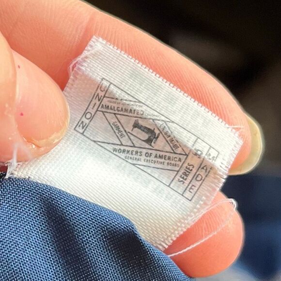 VTG Bayard Sport Blue Stripe Bow Tie Shirt Dress A-Line Made in USA L - Picture 4 of 13